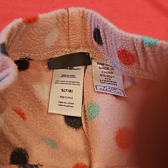Eddie Bauer bear Cozy pj set girls 7/8 - Picture 9 of 12